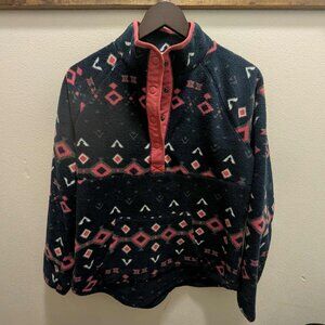 *3/$25* Women's Sonoma Aztec Fleece 1/4 Snap Pullover - Size Small